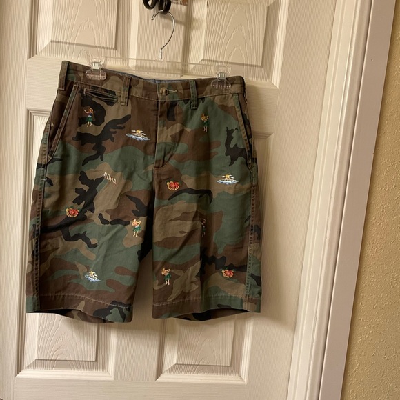 Polo Men’s shorts Camouflage  Hawaiian Theme print - Picture 7 of 10